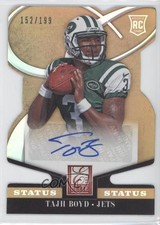 2014 Panini Elite Rookie Status Gold Die-Cut 152/199 Tajh Boyd #186 Auto 1p8
