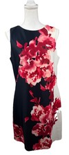 Lauren Ralph Lauren Dress Womens 14 Scuba Floral Sheath Business Casual Zipper