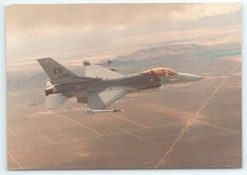 Postcard Fighting Falcon General Dynamics F-16A near Edwards AFB CA 1991