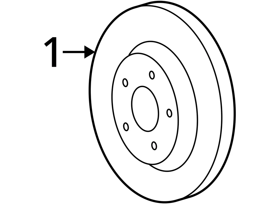 Rotor de freno de disco trasero Jeep Grand Cherokee SRT8 2009 6187866 Foto 4 de 4