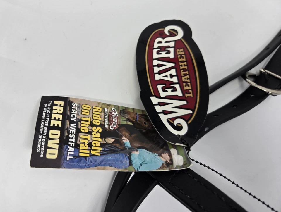 Diadema de cuero sintético Weaver negra 35-1999-BK NUEVA CON ETIQUETAS EE. UU. Foto 3 de 4