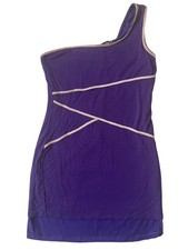 Mustard Seed Y2K One Shoulder Mini Bodycon Dress Medium Purple Downtown Girl