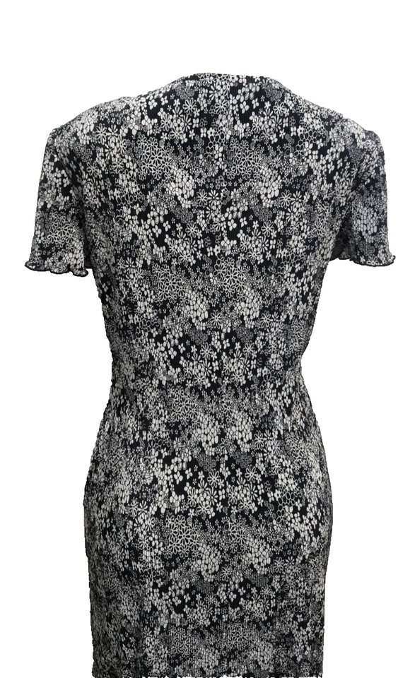 Vestido DressBarn - Blanco y Negro con Diseño Floral - Talla 10 Mujer Foto 3 de 4