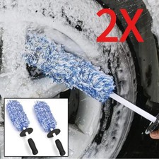 2X Autowaschbürste Mikrofaser Premium Felgenbürste Anti-Rutsch-Griff Reinigung