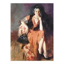 Pino (1939-2010), "Dreaming Madrid" Limited Edition on Canvas, Numbered and Hand