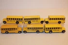 Six (6) Vintage 1980's Hot Wheels / Matchbox Yellow School Bus Vehicles