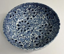 Wood & Sons Bursley Ware Cobalt Chung Pattern Rare Large 8.25" x 3.25" Vintage