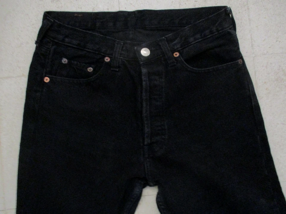 VINTAGE 1993 Levi's 501 Black jeans MADE IN USA  27  x  32 - Image 3 of 4