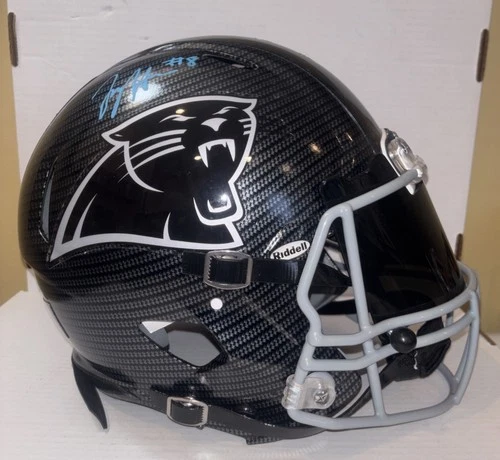 Jaycee Horn #8 Signed Carolina Panthers Full Size Football Helmet Becket Auth