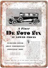 1930 Vintage DeSoto Auto Advertisement Retro Look Reproduction Metal Sign A13858