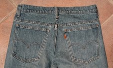 RaRe GeNuiNe 70's VinTagE LEVI 646 FLARE BLUE ORANGE TAB JEANS 30  32 USA Made