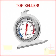 Stainless Steel Oven Thermometer 50-300 C/100-600 F, Analog Instant Read, Batter