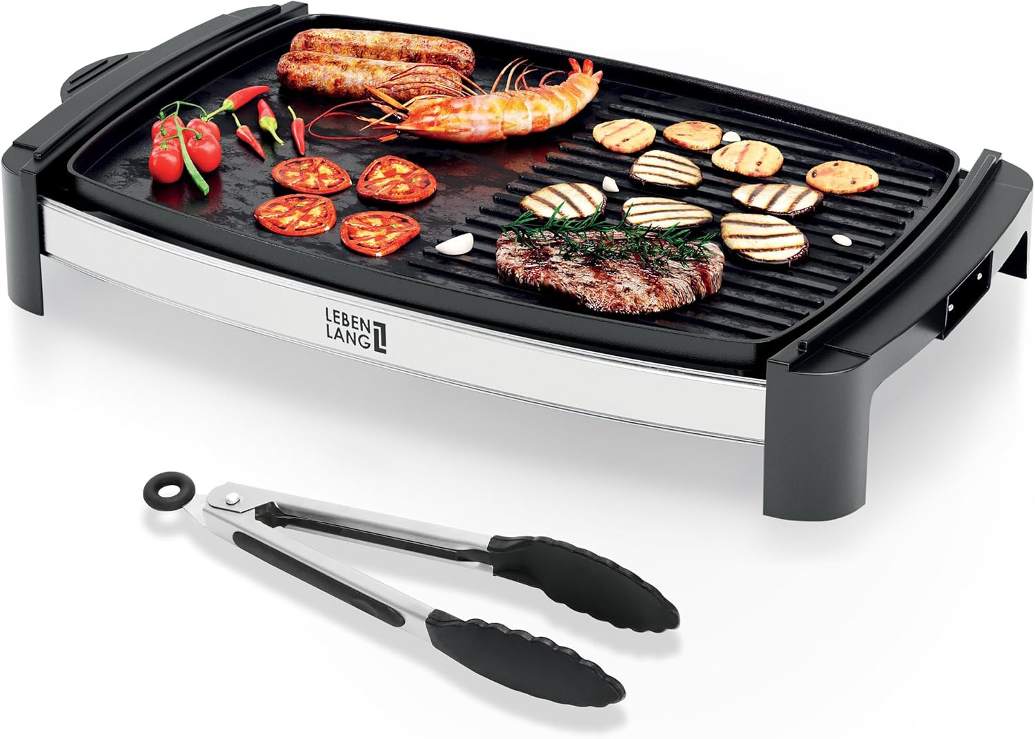 Griglia Elettrica XXL 2000W Professionale - Barbecue da Tavolo 45x30cm