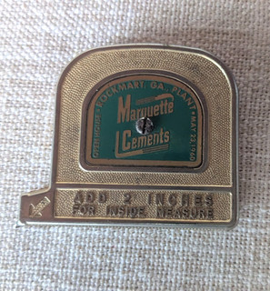 VTG Marquette Cements Advertising Tape Measure 60s