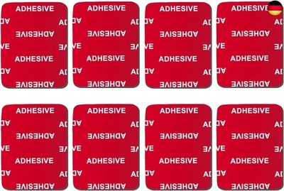 VIIMAKE 8 Stücke 3M-Klebepads für GoPro Gebogene Flache Helm-Basishalterung, d