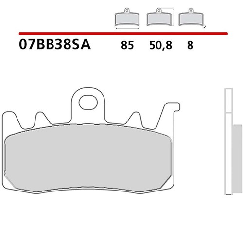 KIT DE PLAQUETTES DE FREIN AVANT BREMBO POUR TRIUMPH STREET TRIPLE R 765 17-19-C - Photo 1/1