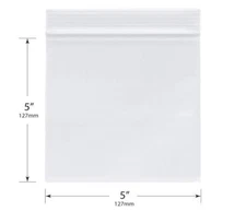 200 -5"X5" Clear Reclosable Zip Lock Plastic Ziplock Bags Poly Zipper Jewelry