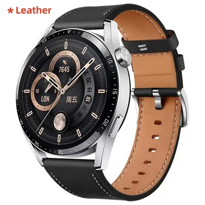 For HUAWEI WATCH GT 4 46mm WATCH 4 Pro GT 3 Strap Band 22mm Leather Replacement