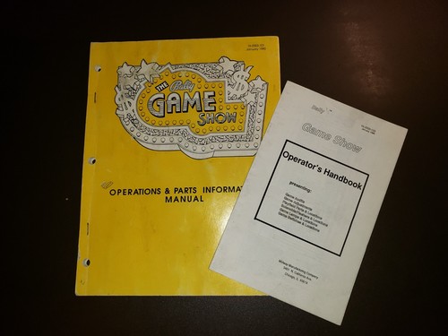 Bally THE GAME SHOW manuale flipper originale con schemi + manuale operatore