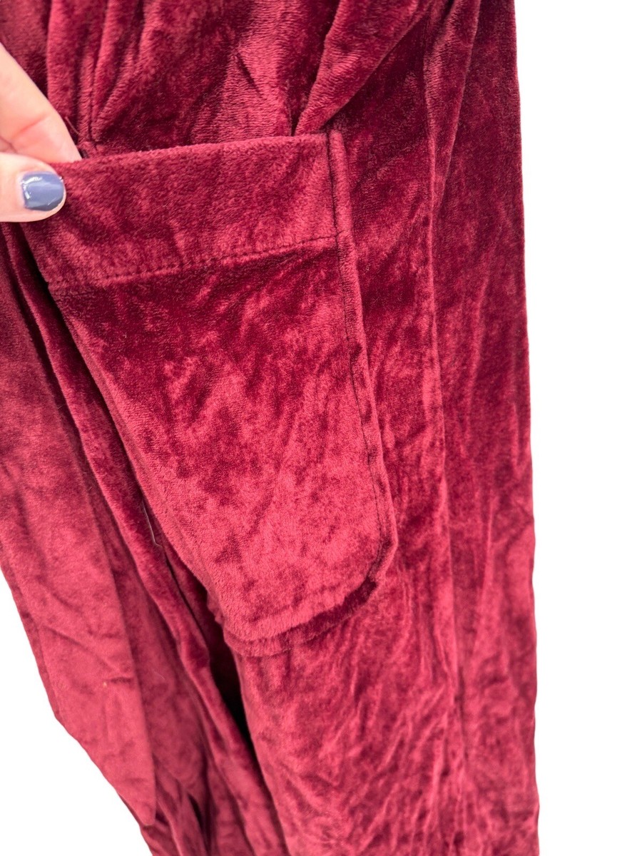 【新品】クリスチャン・ディオール　ガウン Vtg Christian Dior Monsieur Velour Bath Robe Maroon Mens One