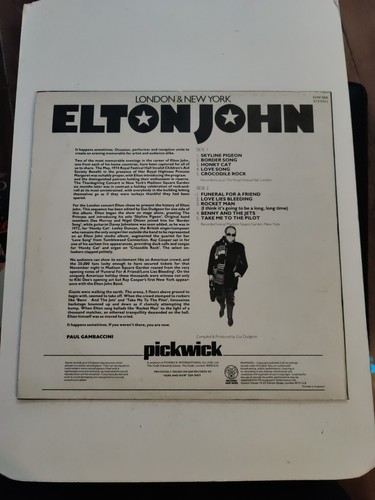 Elton John London & New York LP Album Vinyl Record SHM 966 1978 Live - Picture 2 of 2