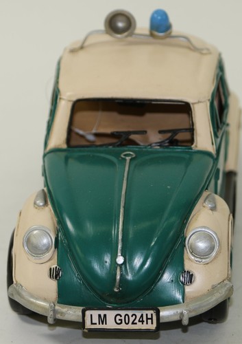Jayland 13" Decorative Beetle Police Car 1:12 Scale (Green/Beige) Hand Made DEAL - Picture 5 of 5