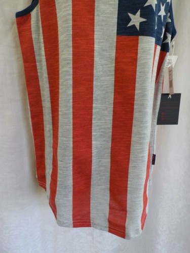 Brooklyn Cloth Mfg Co. Men Tank Top Size S NWT Grey Stars & Stripes Cotton Blend - Picture 3 of 12
