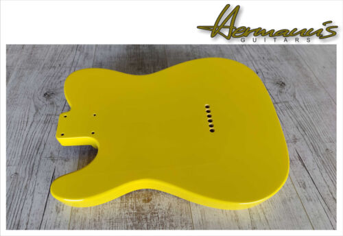 Tele Erle Body / Tele Alder Body, Finish High Gloss Graffity Yellow - Bild 7 von 8