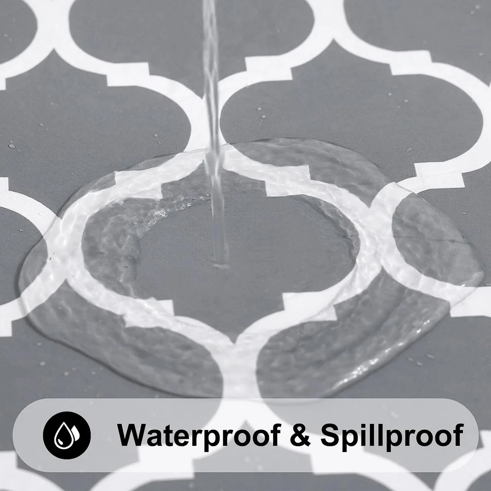 Mantel Rectangular, Impermeable, con Respaldo de Franela, 60" x 84" Gris - Image 2 of 4