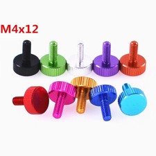 M4x12mm Knurled Thumb Screw PC Computer Case Hand Grip Knob Bolts Aluminum Alloy