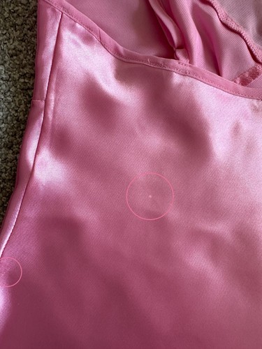 Ladies Pink LA SENZA Satin / Silky Babydoll NIGHTIE / CHEMISE - UK 12 (EUR 40) - Picture 9 of 10