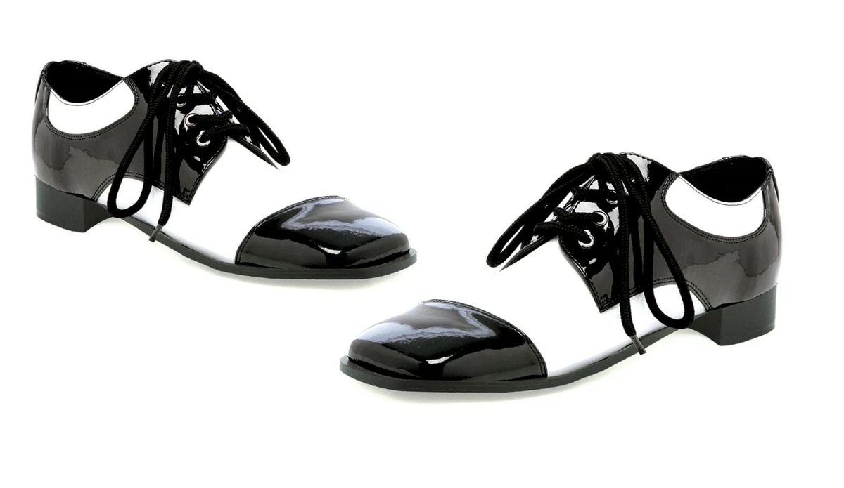 Black White Gangster 1920s Gatsby Party Spats Pimp 60s 70s Costume Mens Shoes