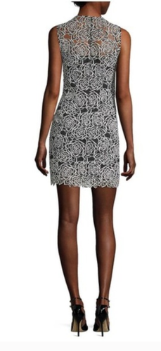 Nanette Lepore Day After Lace Shift Dress Black and White NEW W/ TAGS Sz 4 $398 - Picture 5 of 8