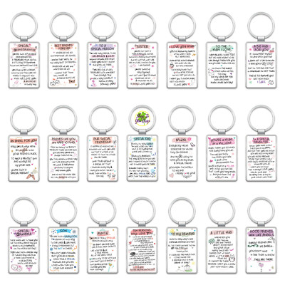 INSPIRIERTE WORTE SCHLÜSSELANHÄNGER sentimentales Geburtstagsgeschenk Liebe Unterstützung Familie Umarmung  