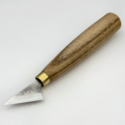 Chip Carving Knife   Hand-Forged 52100 Steel, Ash Handle, Razor Sharp Tool