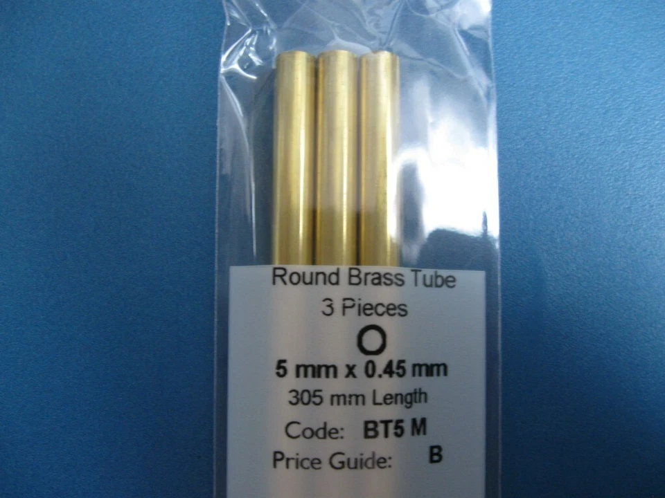 (8,52 €/m), Albion Alloys, Messingrohr-Set, Ø 5 mm,BT5M