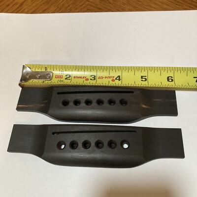 2 New  Martin  Solid Ebony Acoustic Guitar Bridges 2  3/16th Inch String Spacing