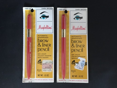 maybelline eye brow liner pencils(2) dark brown brown vintage