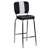 Barhocker Barstuhl American Diner 50Er Jahre Retro Schwarz Weiß