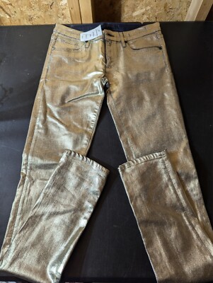 juicy jean Cotoure's youth size 24 gold cotton blend jeans
