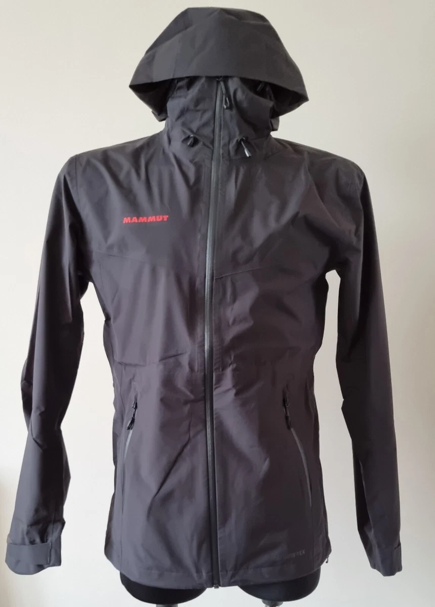 Mammut Gore-tex membrane Men Rain Waterproof Black Jacket size Small S