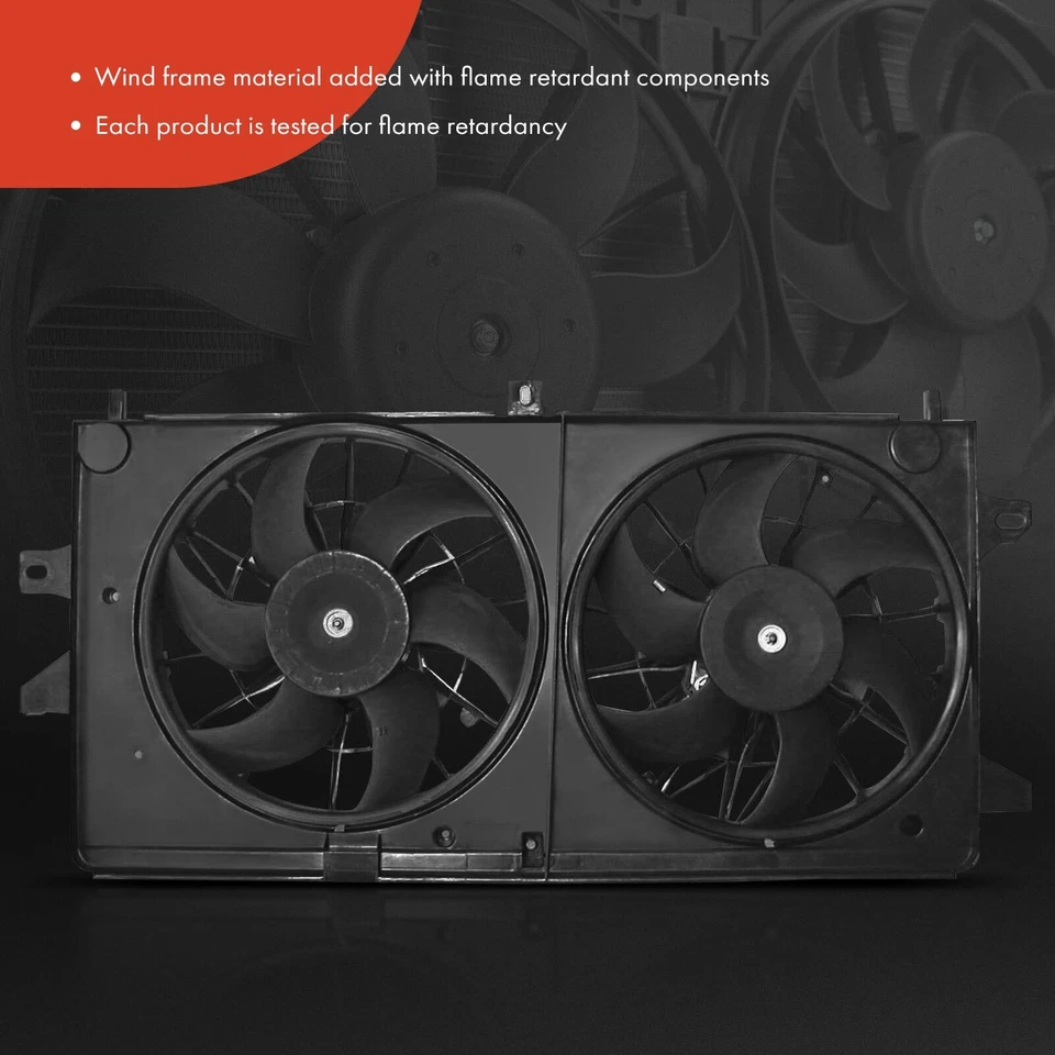 Conjunto de ventilador de radiador doble con cubierta para Chevy Impala 2004-2005 Buick Allure Foto 3 de 4