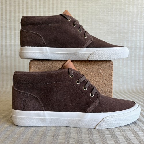 Polo Ralph Lauren Herren Keaton Chukka Stiefel Braun Wildleder Turnschuhe Schuhe Größe 10