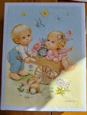 Vintage Morehead Inc Block Puzzle 12 Blocks 6 Adorable Puzzles 6.5" X 5"