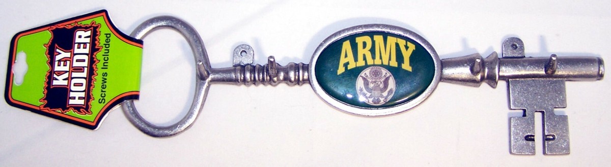 Military USMC USN US Army Wall Mount Key Rack Hanger Holder