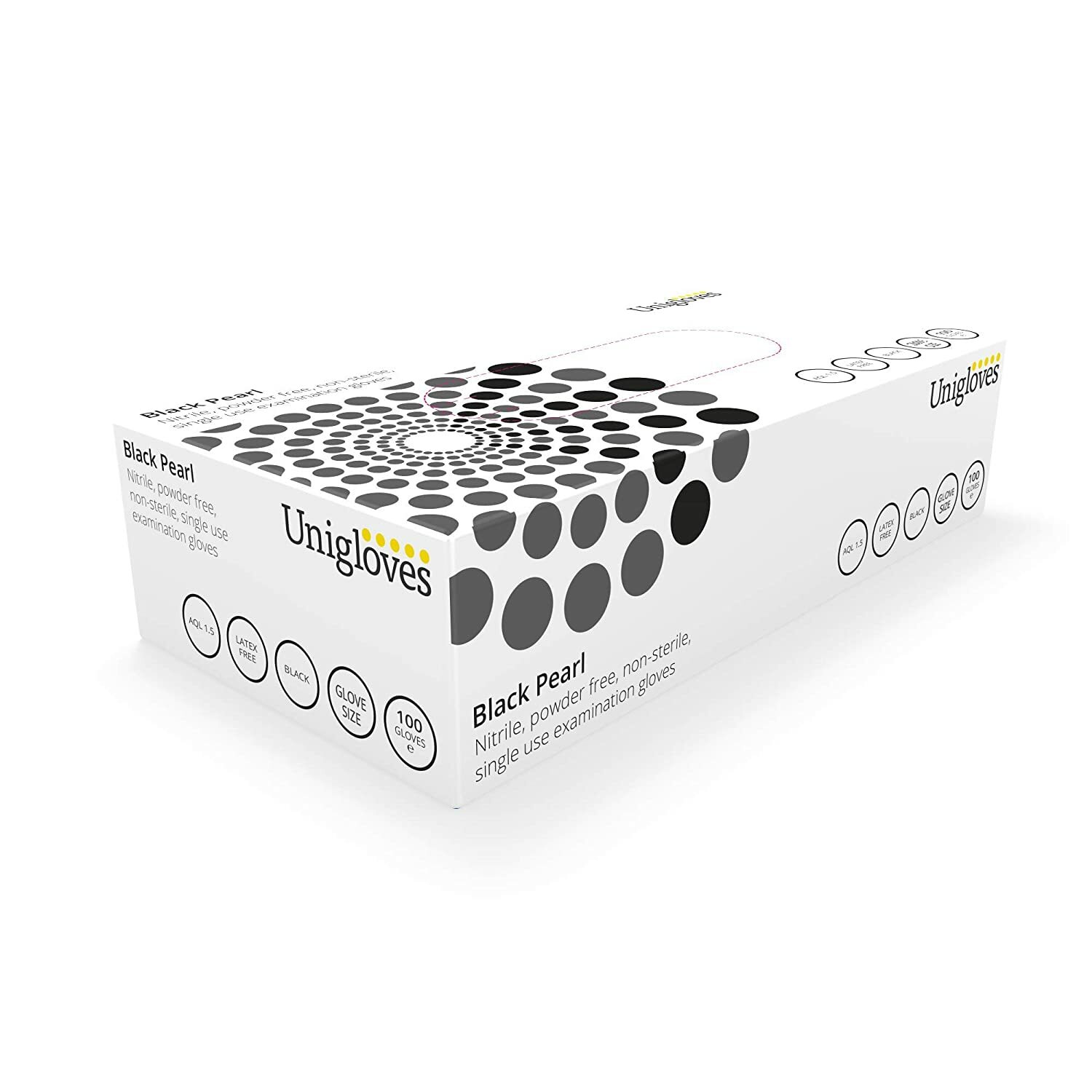 Unicare Black Nitrile Powder Free Gloves - Large - Pack Of 100 [Gp0034] - Image 8