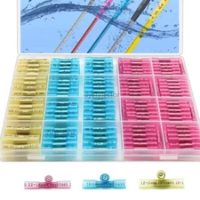 Waterproof Heat Shrink Butt Connectors Marine Crimp Wire Splice Terminals kit