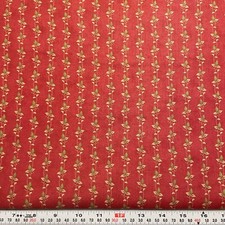 Harmony by Jan Patek for Moda Striped Red Cotton Fabric by the HALF YARD