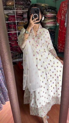 PRESENTING LATEST PURE MASKA SILK GOWN BOTTOM WITH DUPATTA FOR FUNCTION WEAR