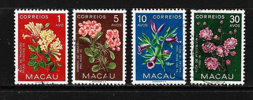 PORT. MACAU 1953: Blüten; Mi. Nr. 394+396+397+399° (P974)